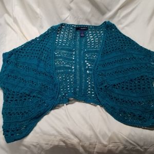 Denim 24/7 teal bolero